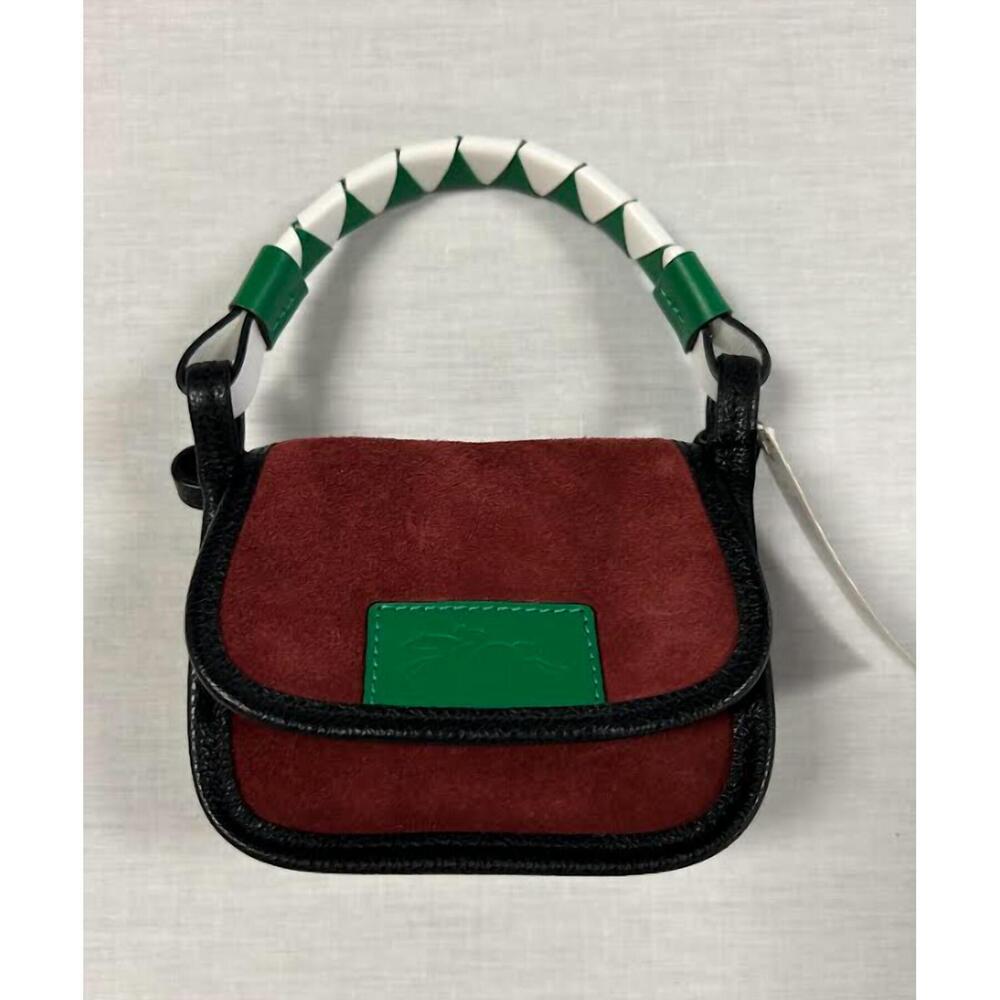 NEW LONGCHAMP deb coin purse in mahogany